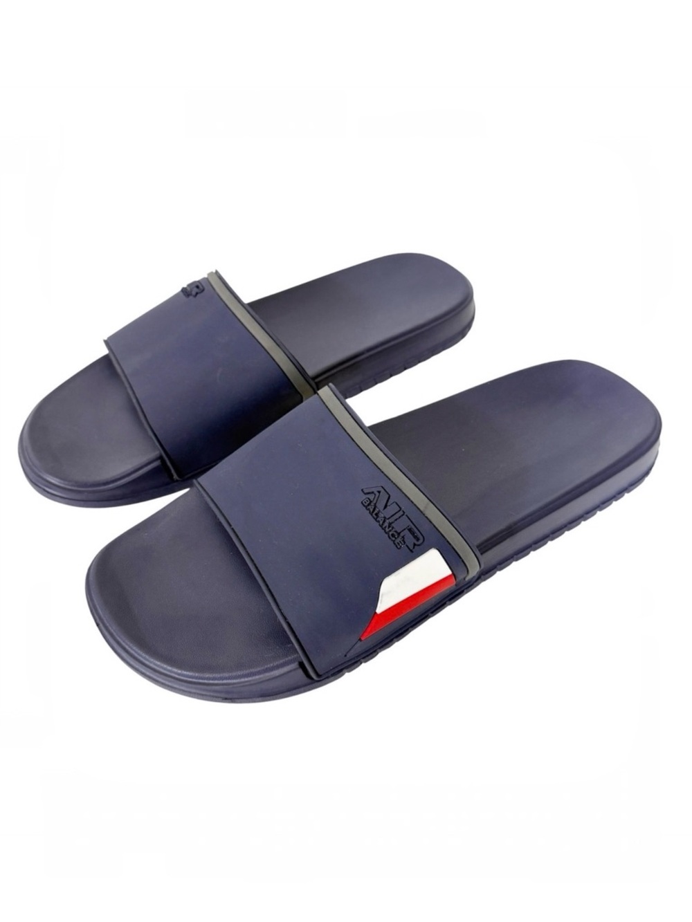 Air‎ Balance Mens Sporty Navy Blue Red White Athletic Slide Size 11